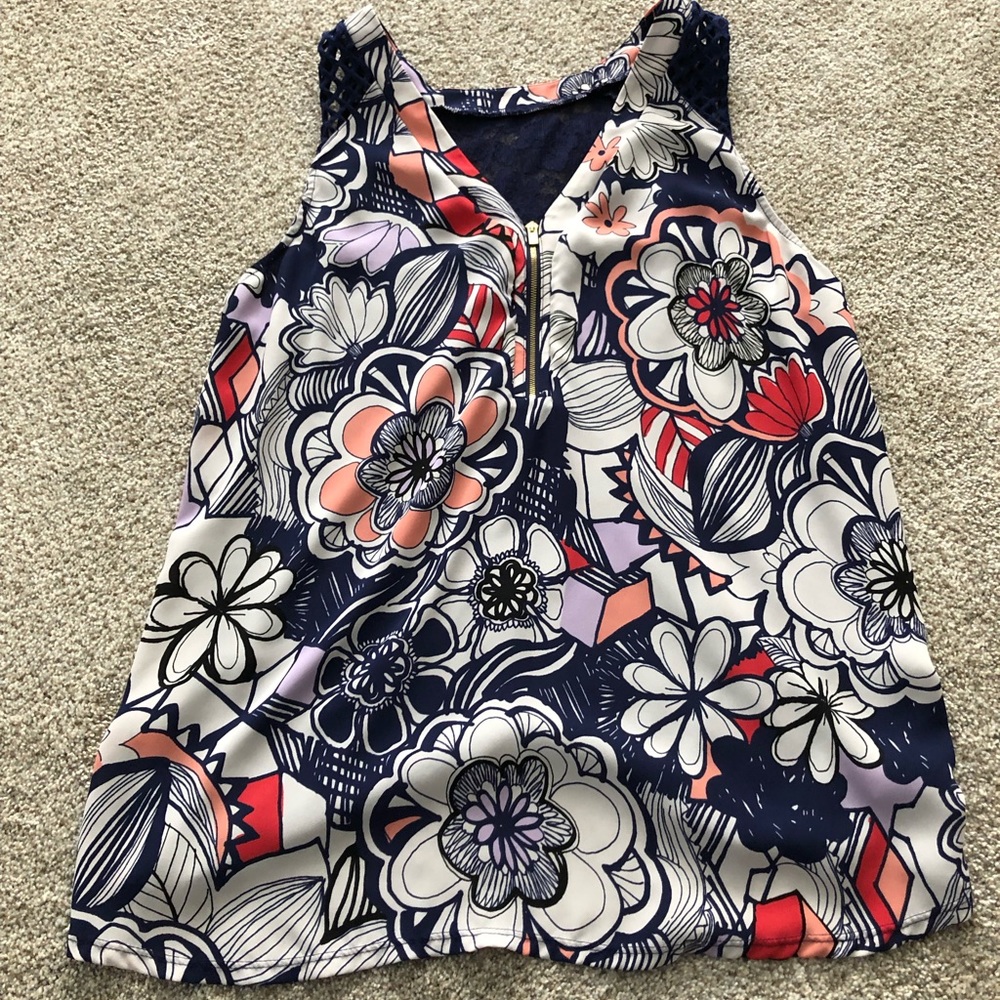Express floral tank blouse